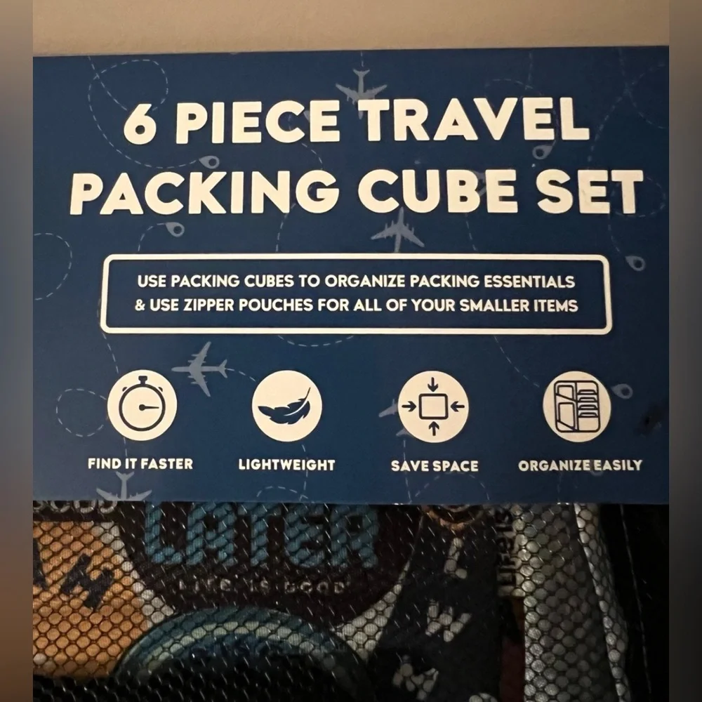 LIFE IS GOOD | 6 PIECE TRAVEL PACKING CUBE SET